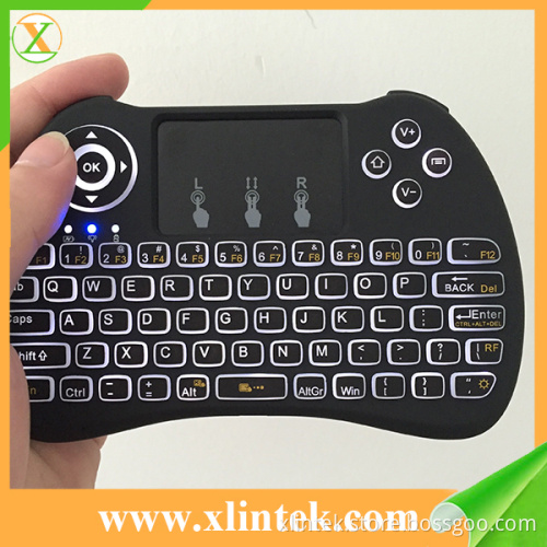 Mini qwerty keyboard with control kyes smart fly Air mouse H9 backlit keyboard